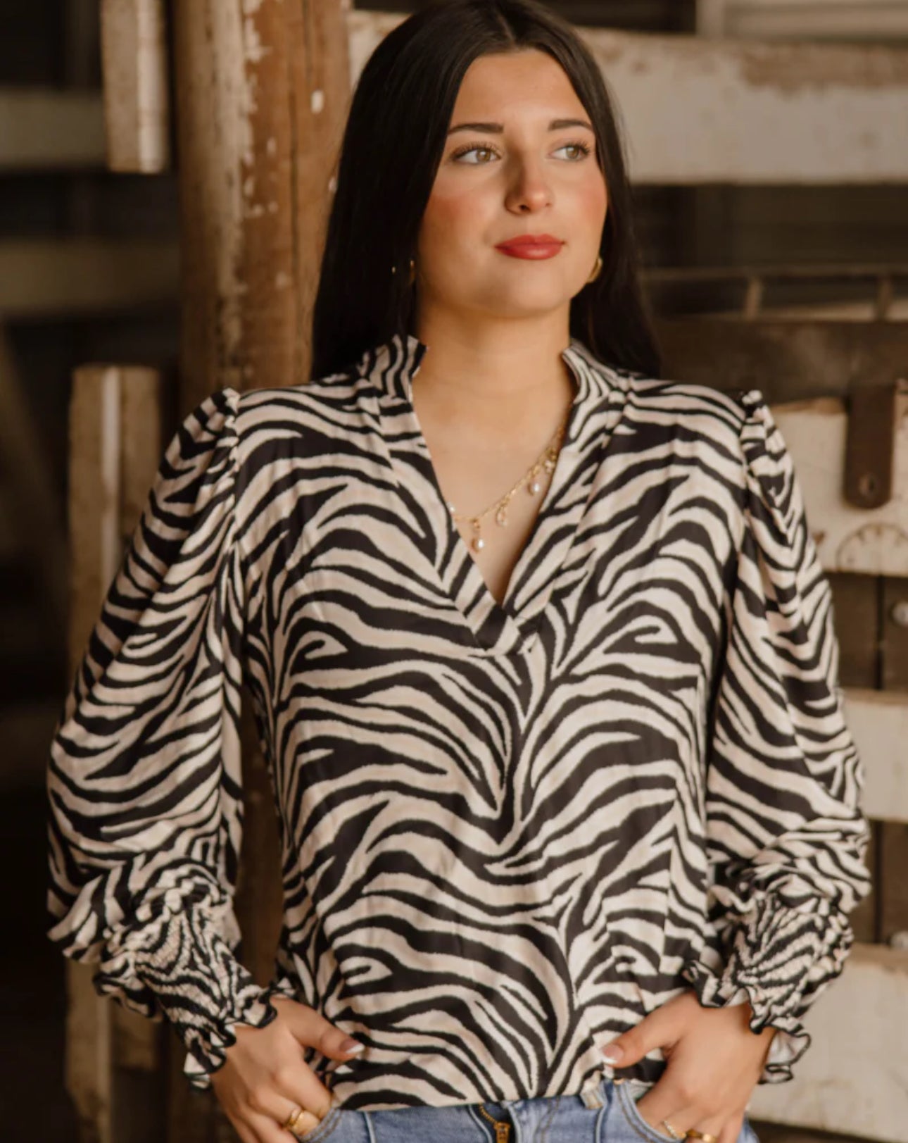 CANYON CALL TOP - ZEBRA