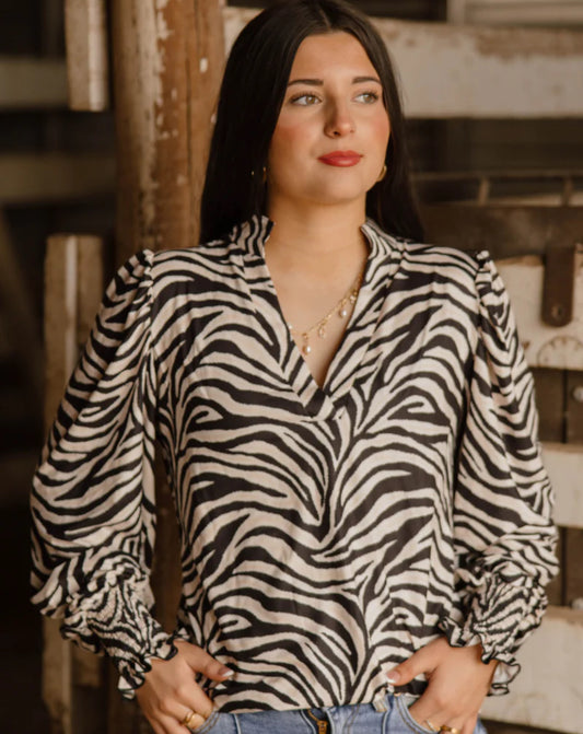 CANYON CALL TOP - ZEBRA