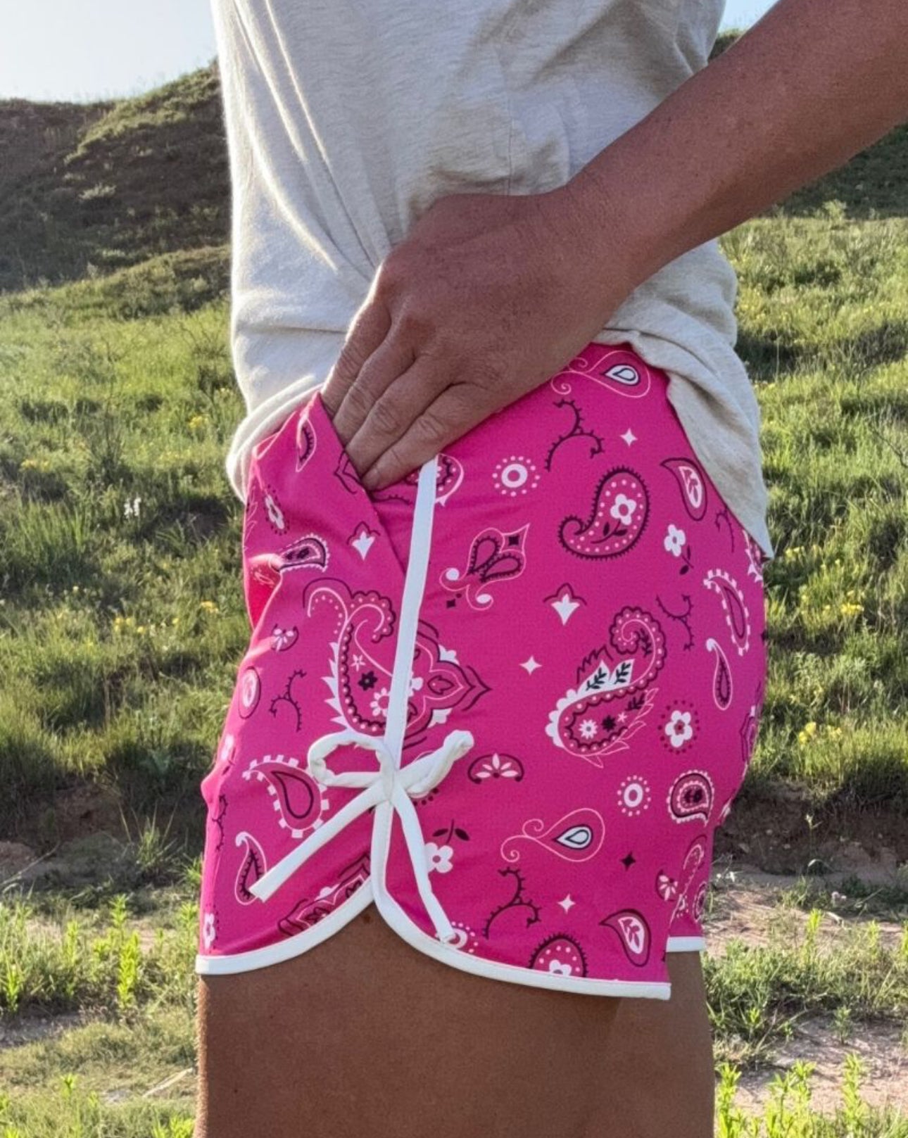 BANDANA BABE HOT PINK SHORTS**sale was 31.90 NOW 14.00 All sale items are final & no returns on sale items.