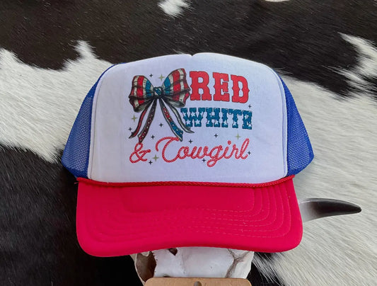 Red White & Cowgirl Western
Trucker Hat