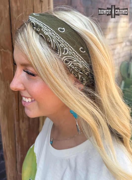 Bandit Bandana Headband Olive