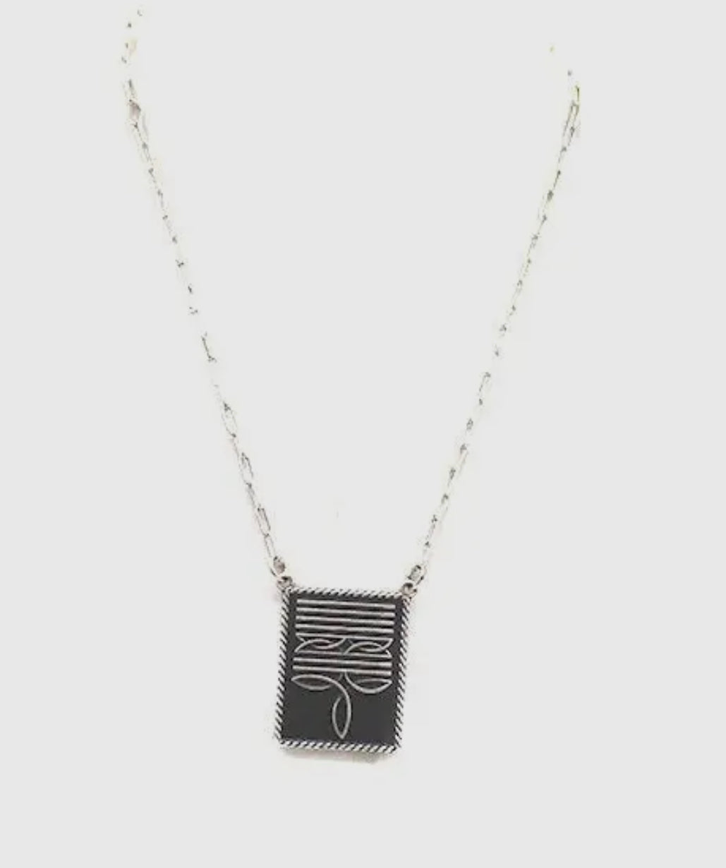 Western Boot Stitch Necklace