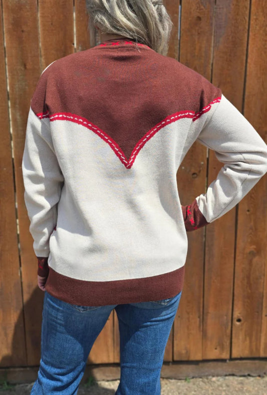 DUST AND SPURS KNIT SWEATER