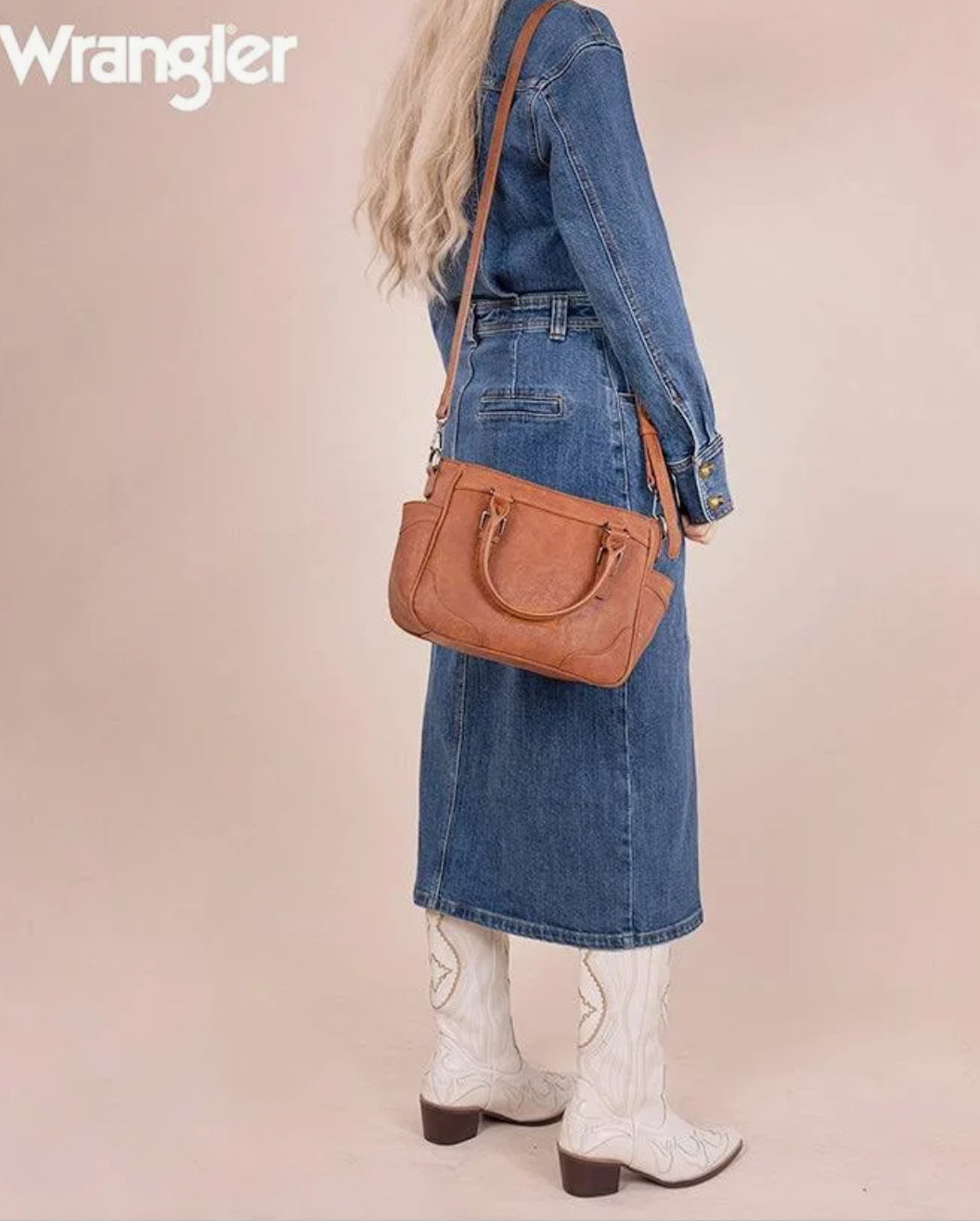 Wrangler Montana West Leather Tote Bag with Buckle.