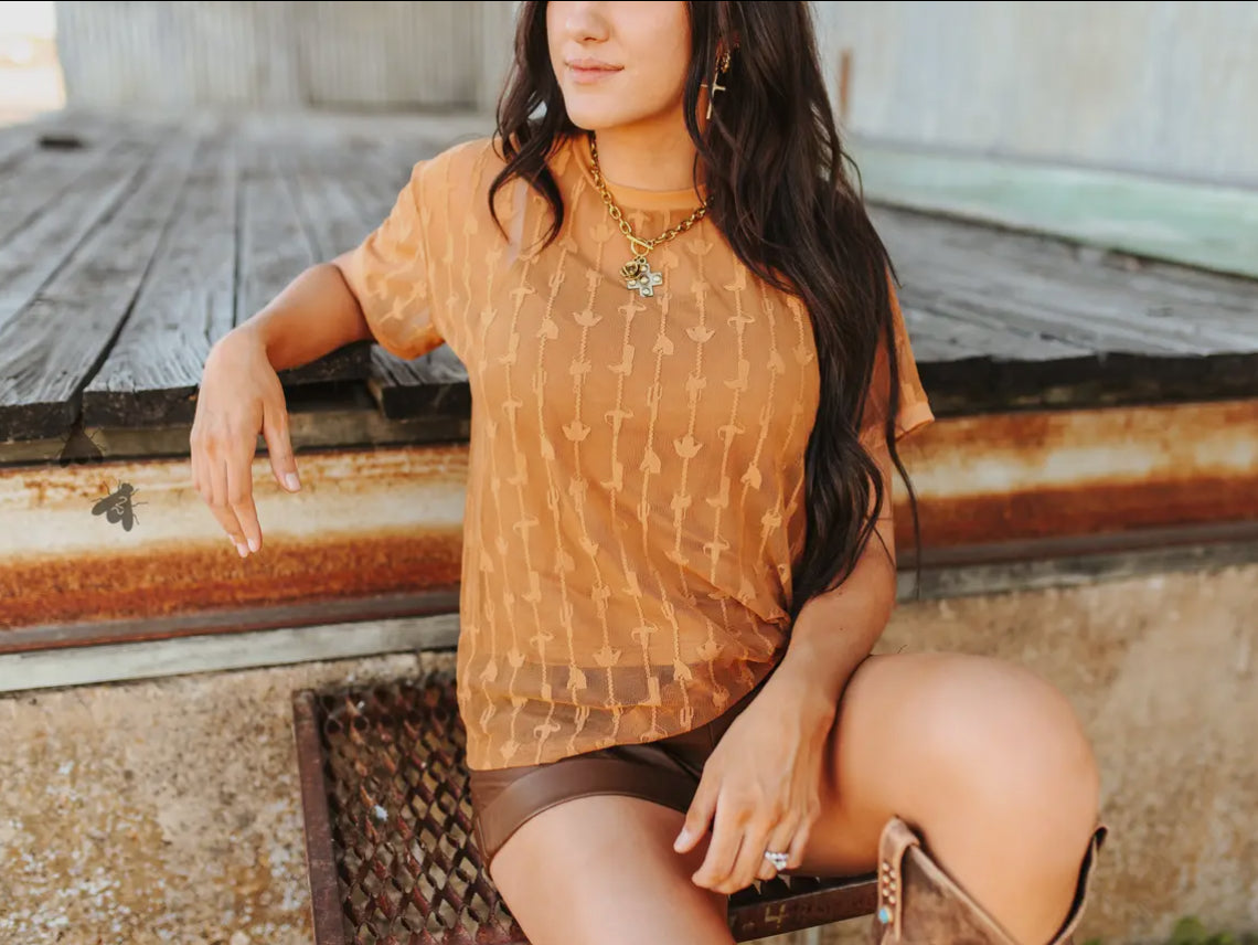 Cowtown Cutesy *Saddle shirt **SALE was 33.90 NOW 26.00 All sale items are final & no returns on sale items.