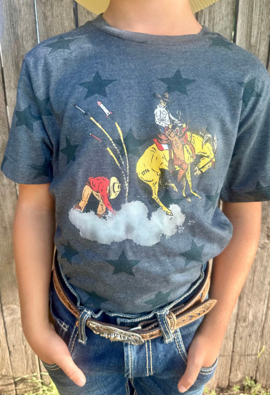 BOLD STRIPES AND BRIGHT STARS KIDS TEE