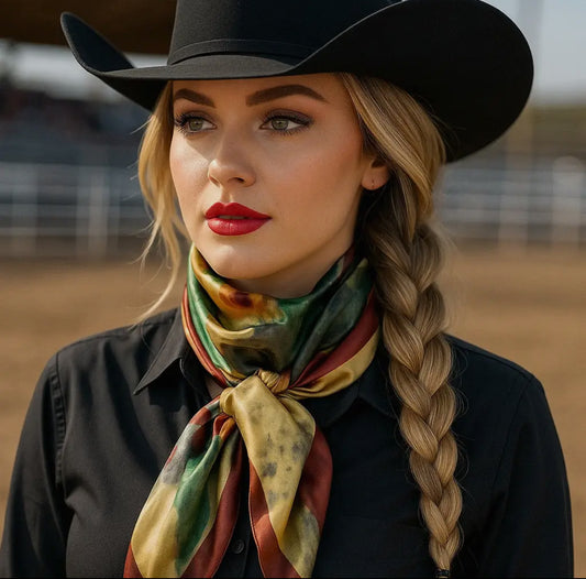 35X35" Painted Sunflower Wild Rag