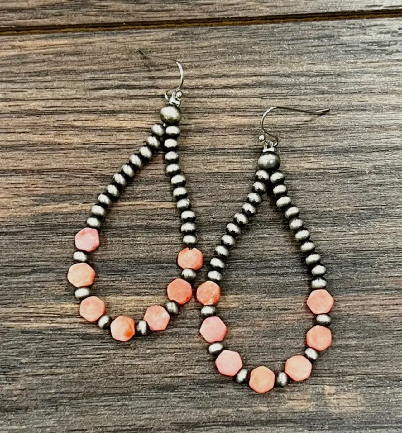 Handmade Hexa Gemstone Earrings