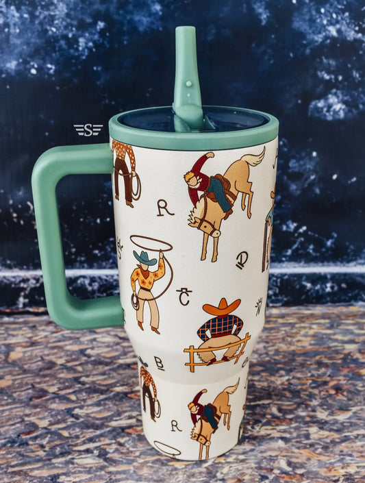 Life of A Cowboy Flip Lid Tumbler 32oz