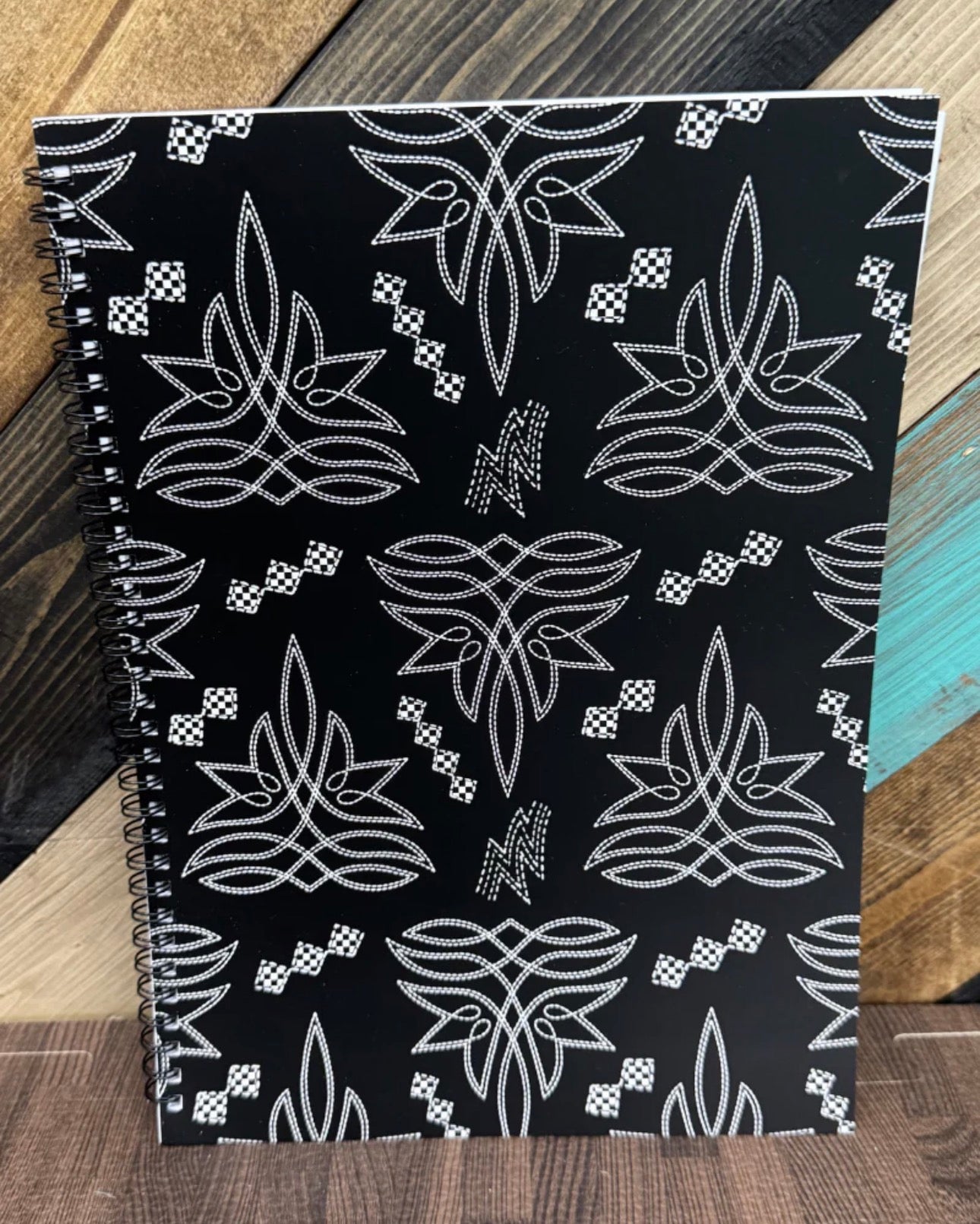 STITCHED IN BLACK LARGE NOTEBOOK