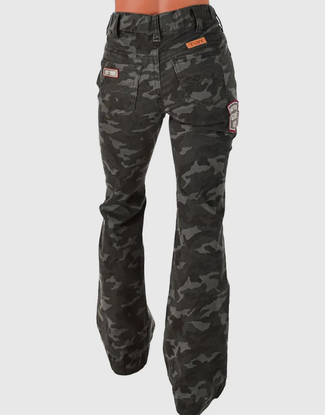 Cowgirl Tuff Co. Patched Camo Pull-On Trouser