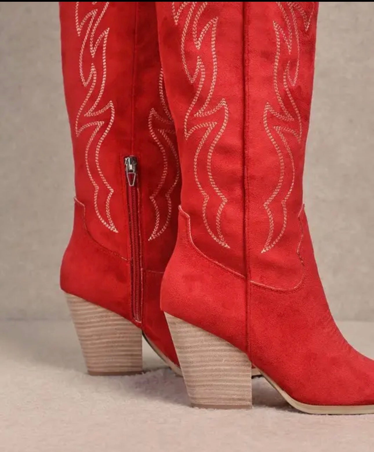 Abby Red High Shaft Western Boots 💋💋💋
