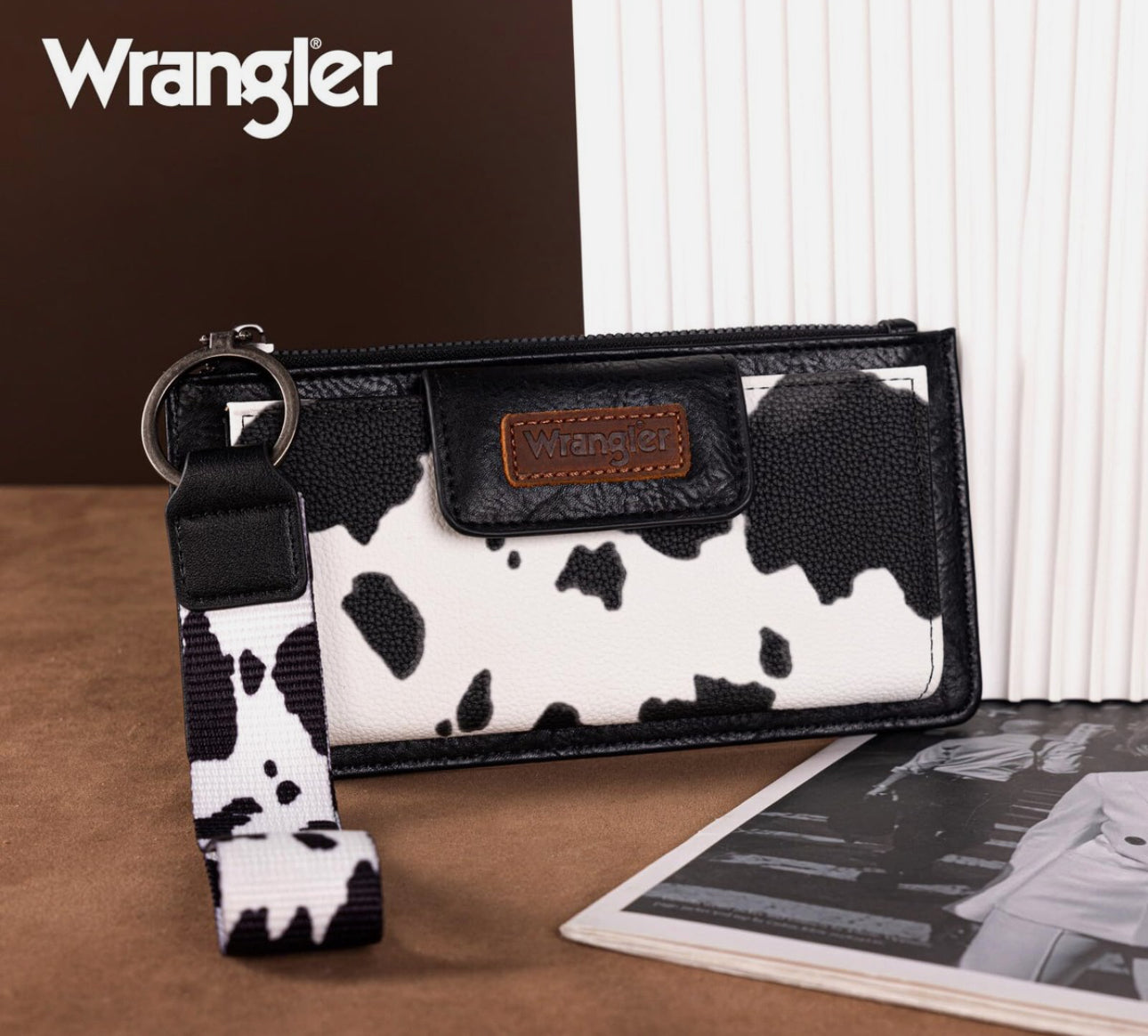 X Wrangler Cow Print Wallet for Women Ladies.