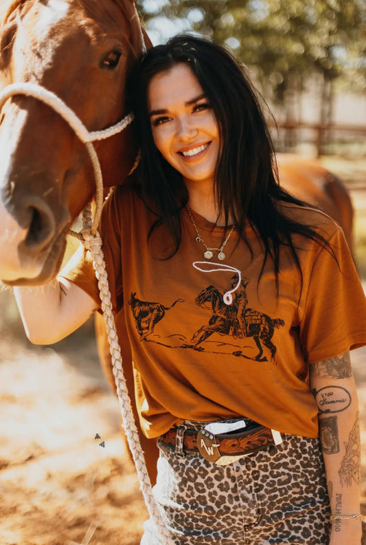 Ridin N Ropin Tee