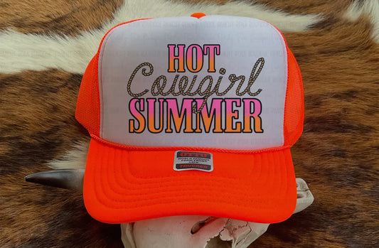 Hot Cowgirl Summer Trucker Hat -
Western Mesh Snapback