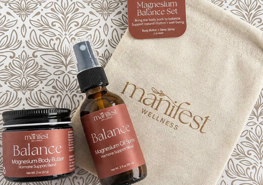 Magnesium Balance Body Butter + Oil Set For Hormone Support