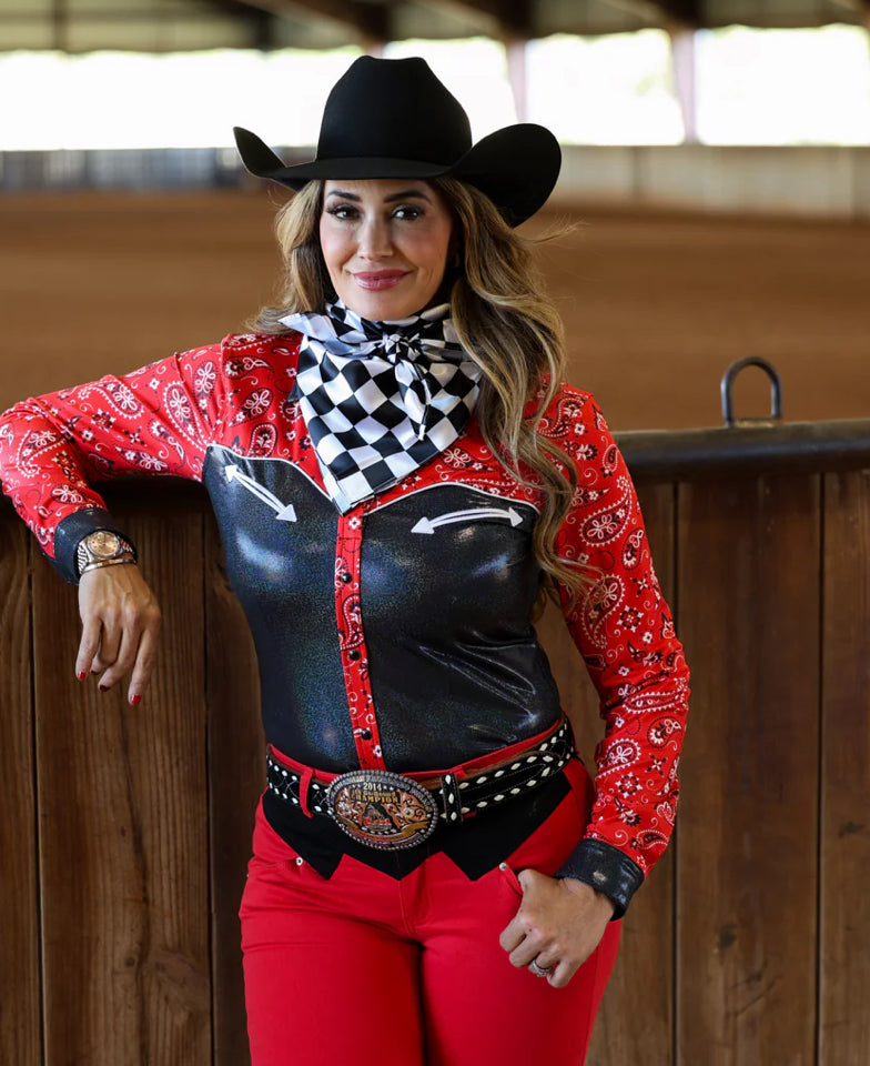 PAISLEY SHADOW SPARKLE PERFORMANCE RODEO SHIRT