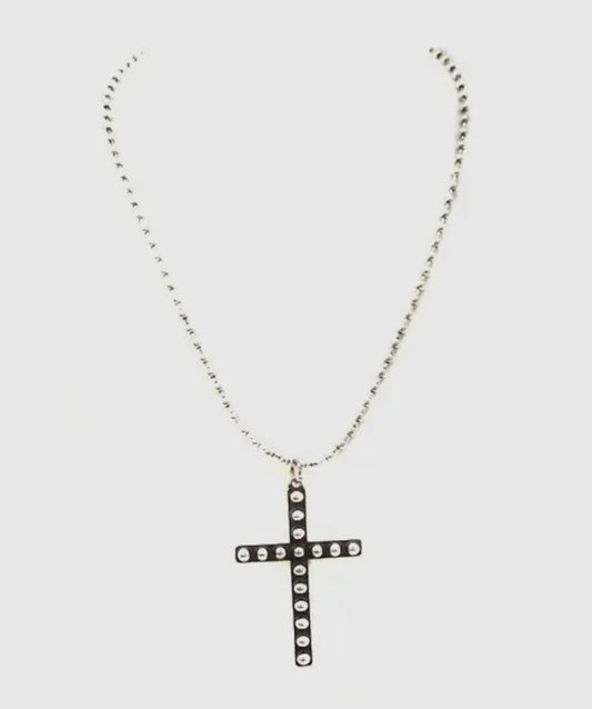 Western Bubble Cross Necklace