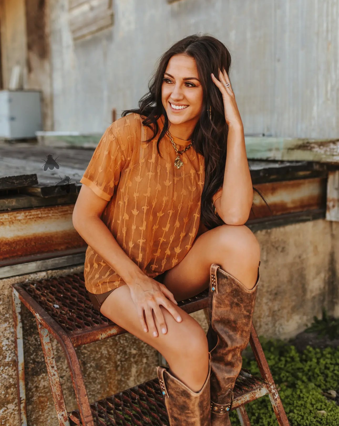 Cowtown Cutesy *Saddle shirt **SALE was 33.90 NOW 26.00 All sale items are final & no returns on sale items.