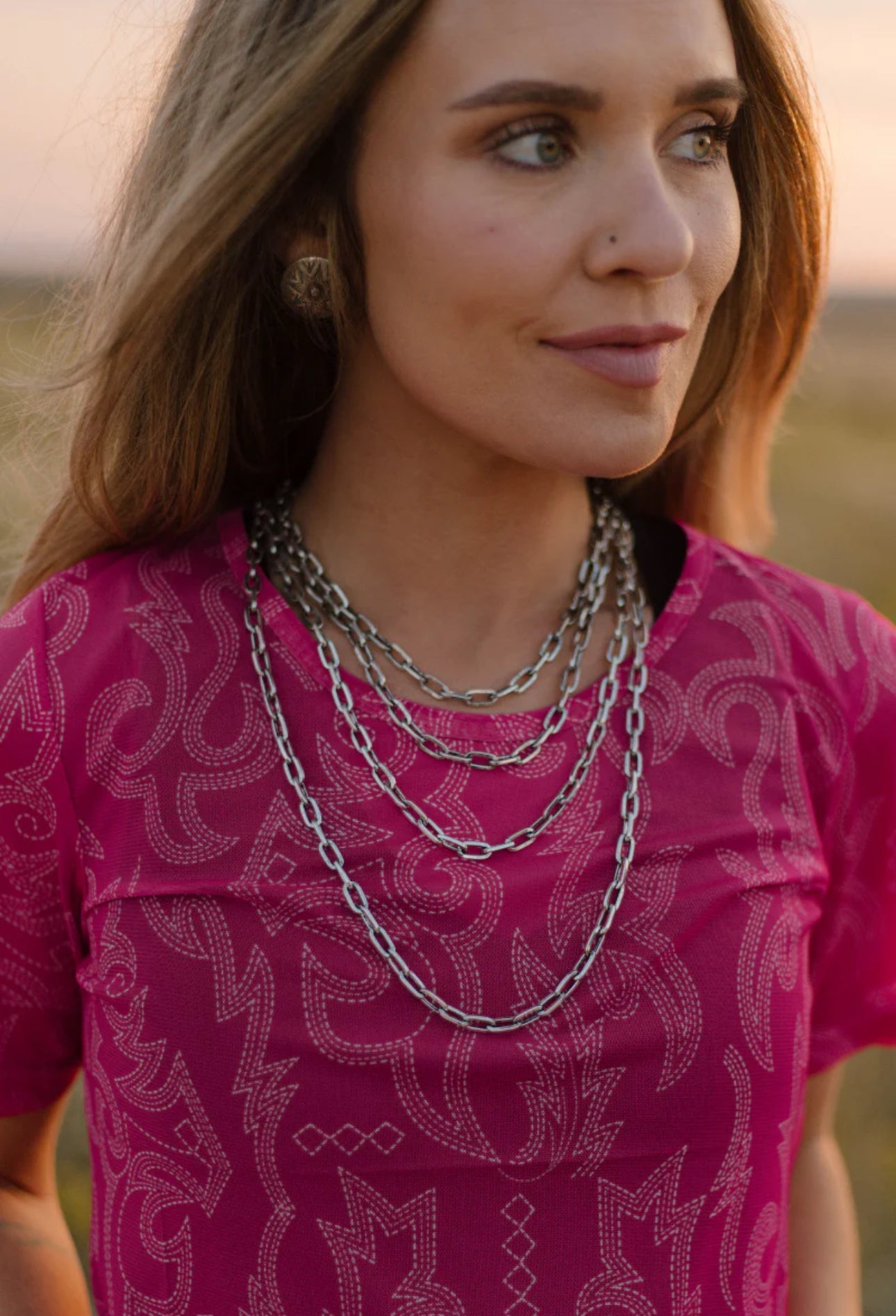 RANCH HAND CHAINS NECKLACE    4 necklaces: You Can Wear All Four Pieces Together Or Take Apart