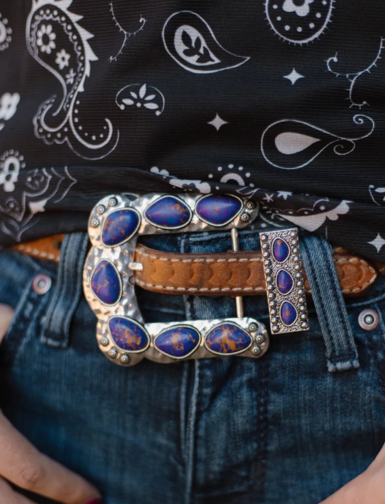 BUCKLE UP BELT BUCKLE PURPLE