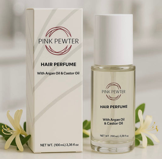 Hair Perfume Spray with Argan & Castor Oil - Long-Lasting Fragrance For Fresh, Shiny Hair - Lightweight, Non-Greasy Hair Mist - 3.4 Fl oz (Honeysuckle)