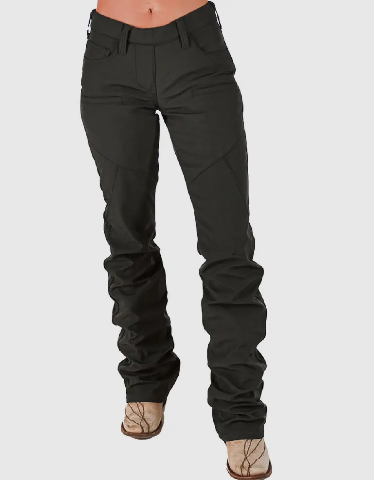 Cowgirl Tuff Co. Whph Olive Green Microfiber fleece-lined