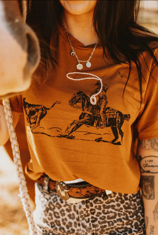 Ridin N Ropin Tee